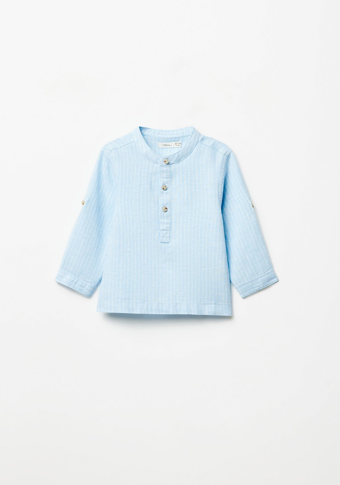 Sfera Cotton-linen shirt - Blue 1 Shaws Department Stores
