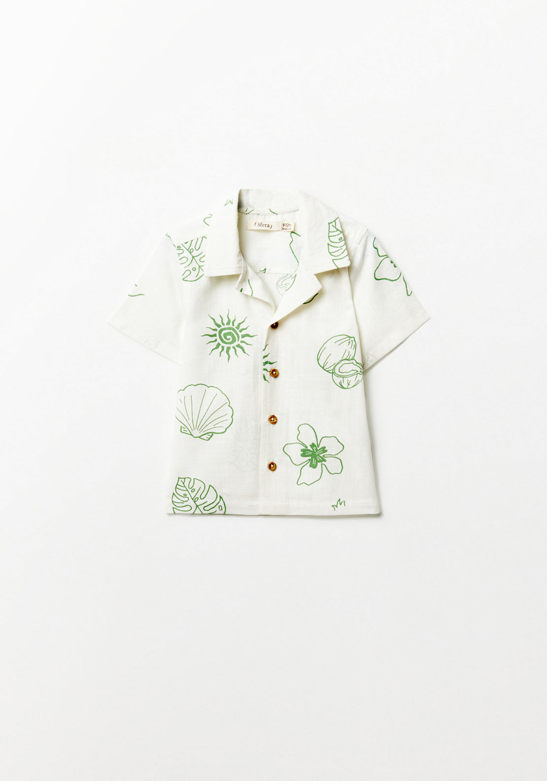 Sfera Printed shirt - Cream 1 Shaws Department Stores