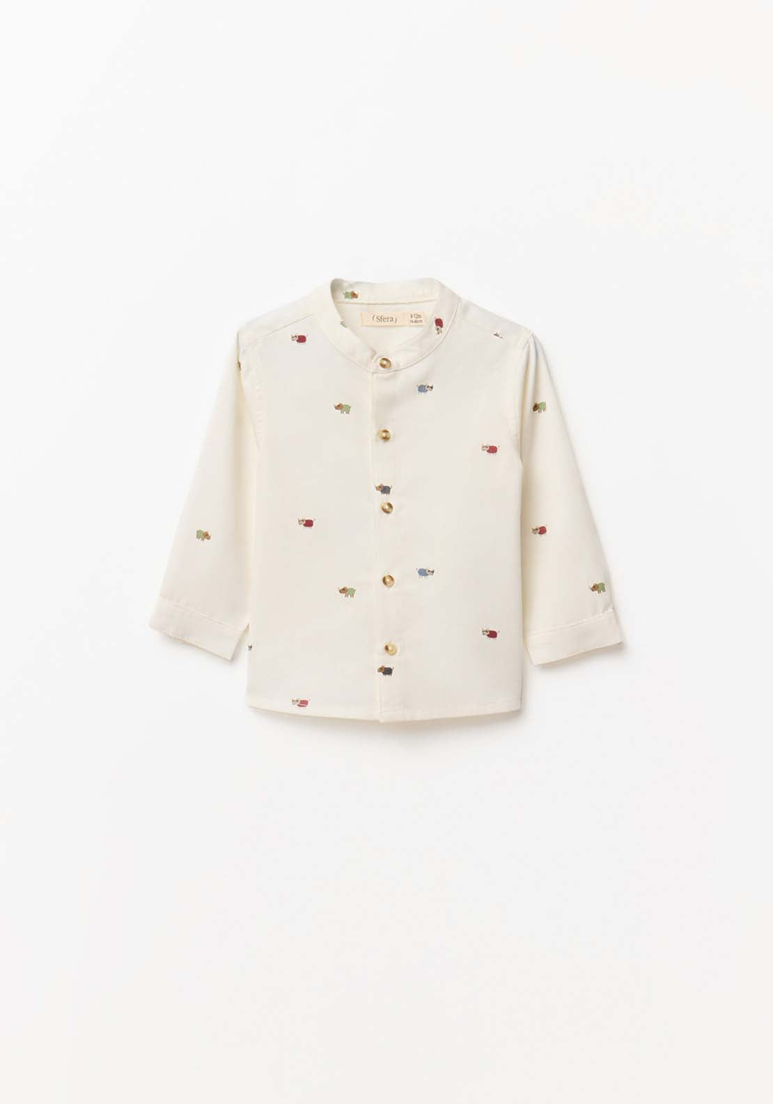 Rhino Print Shirt - White