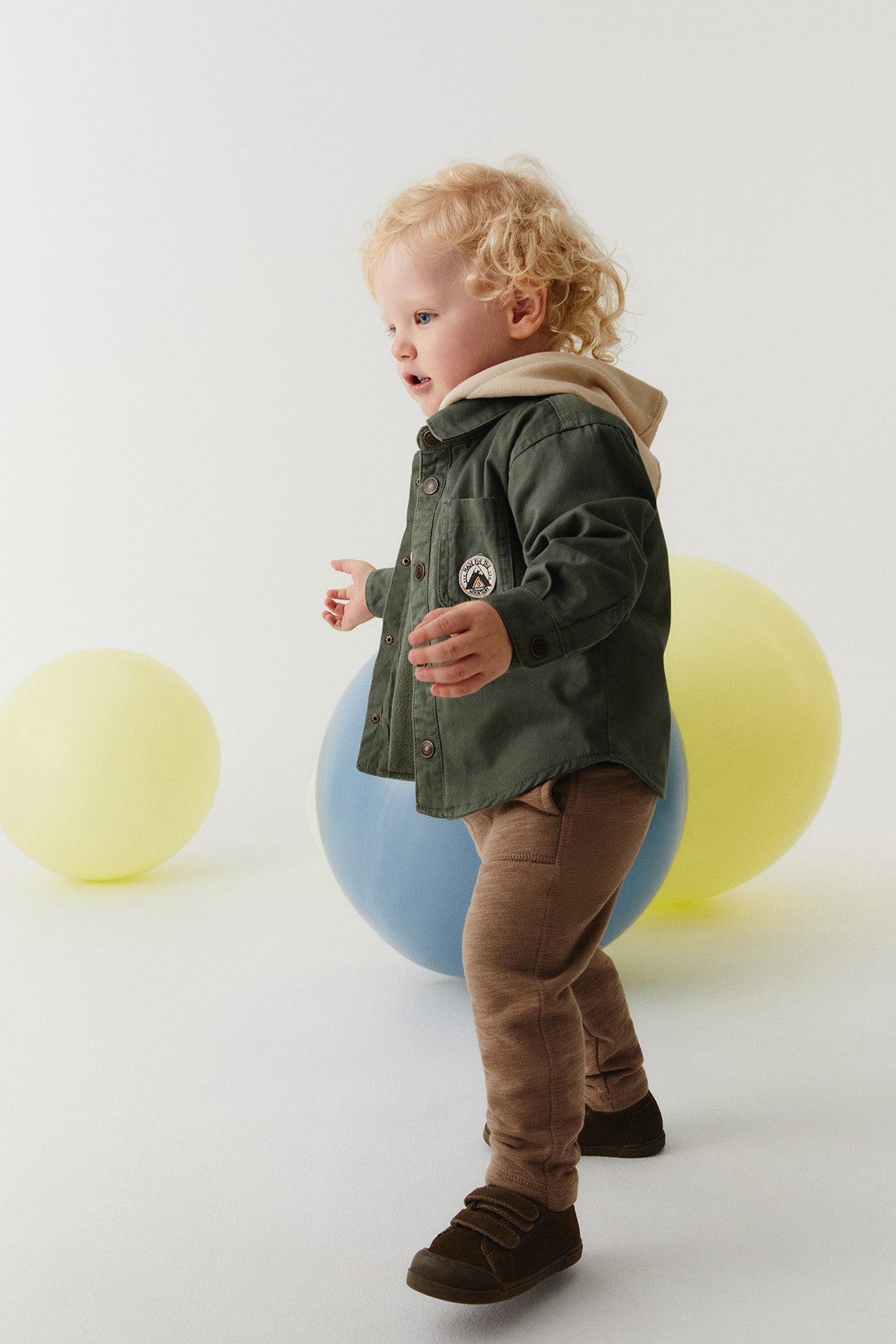 Oversized Shirt With Hood - Green