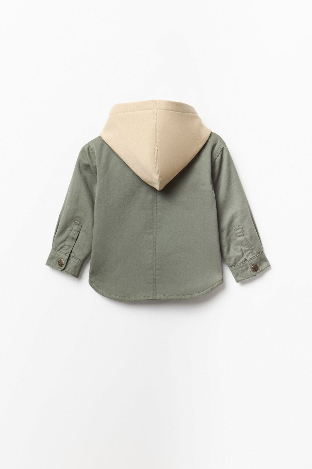 Oversized Shirt With Hood - Green
