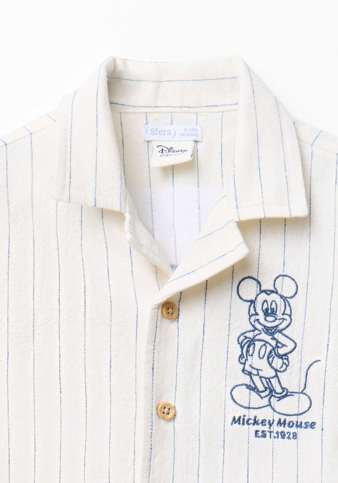Embroidered Striped Shirt - White