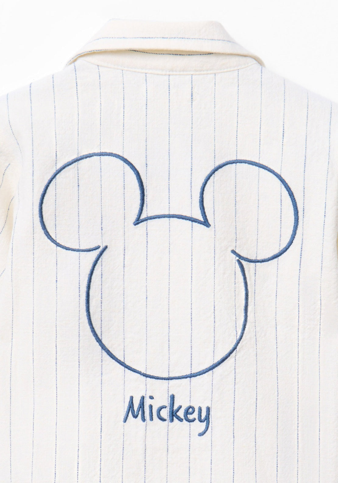 Embroidered Striped Shirt - White