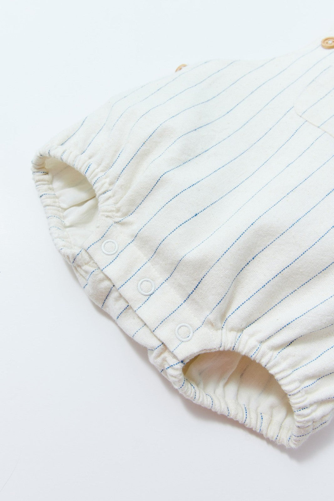 Sfera Striped cotton playsuit - White Off 5 Shaws Department Stores