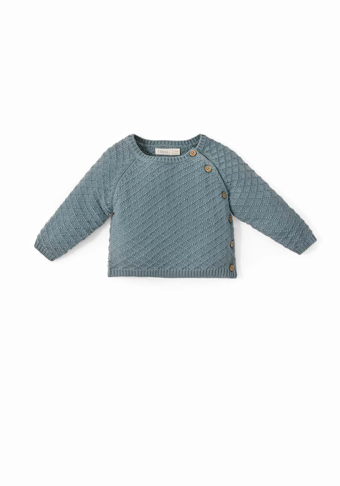 Knit Sweater - Blue Petrol