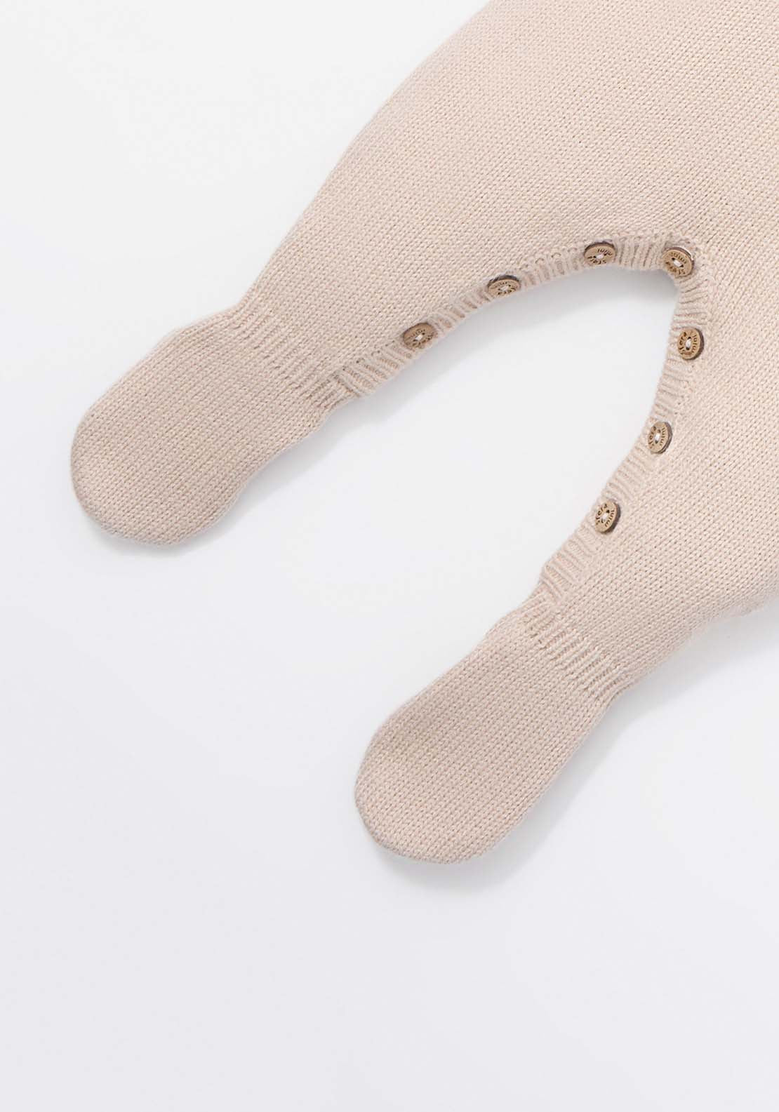 Jacqard Knit Babygrow - Cream