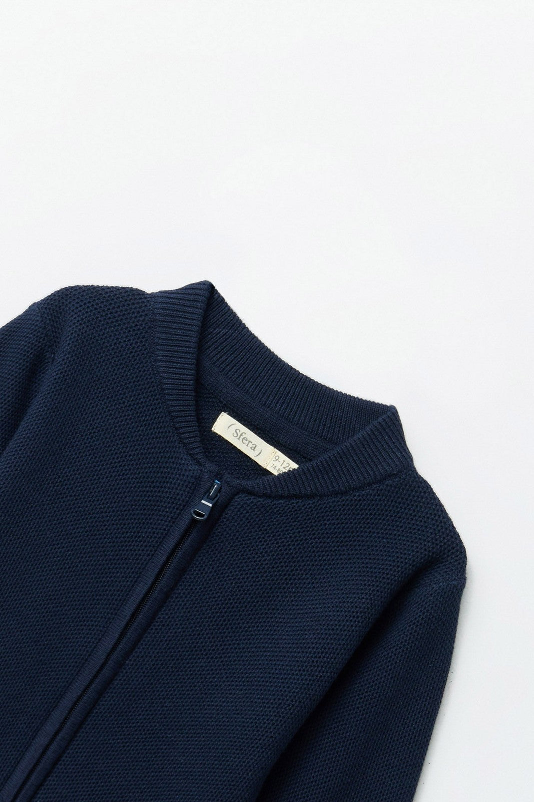 Sfera Zip-up cardigan - Navy 7 Shaws Department Stores