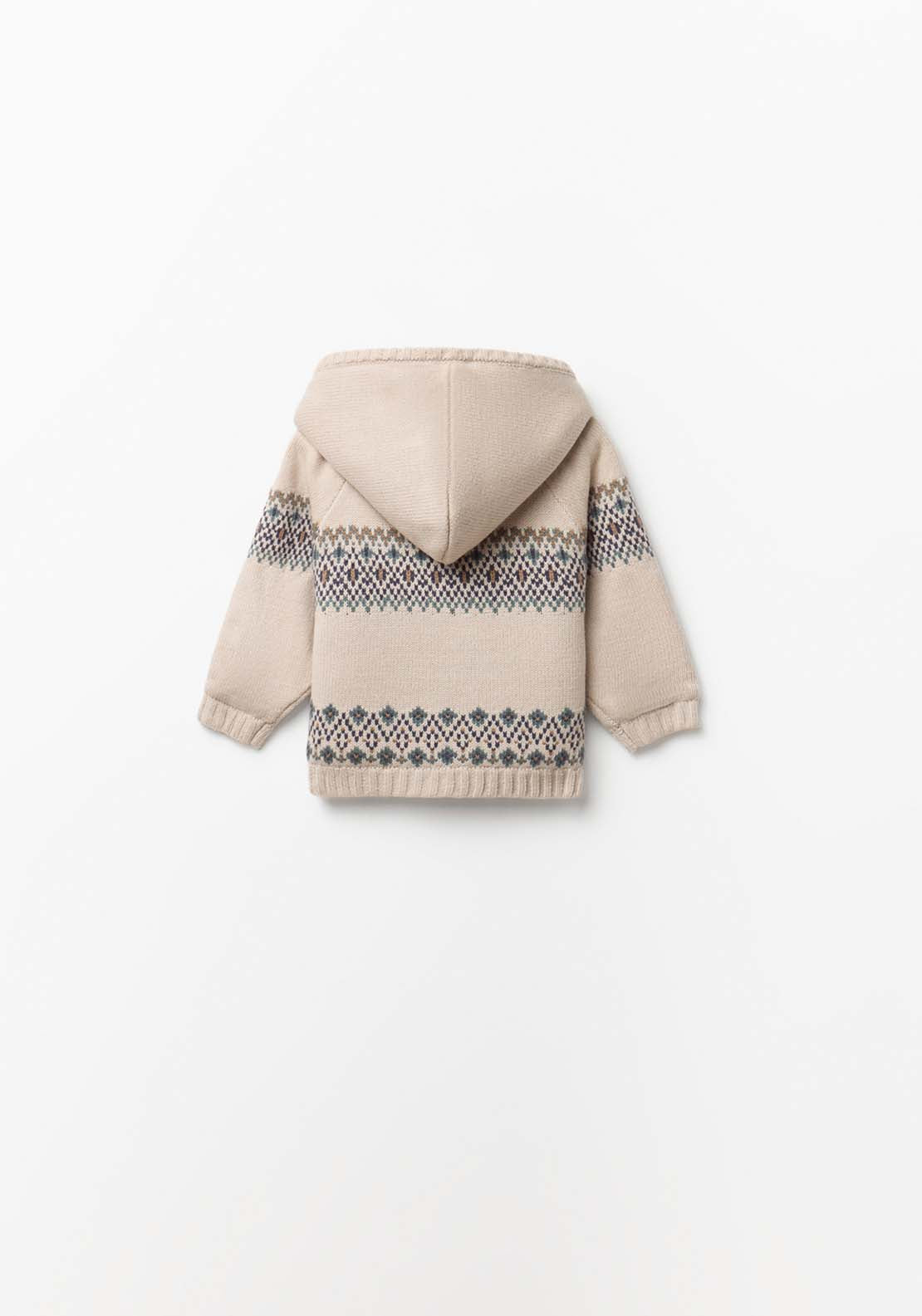 Shearling Jacket With Hood - Cream