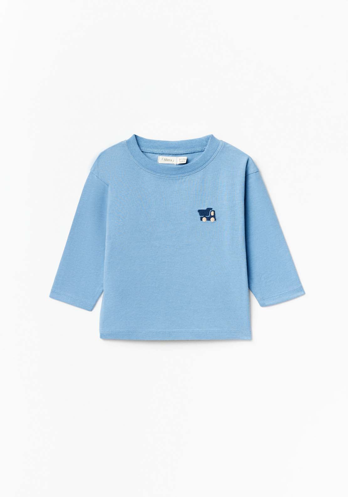 Sfera Long Sleeve Dino Tshirt - Blue 1 Shaws Department Stores
