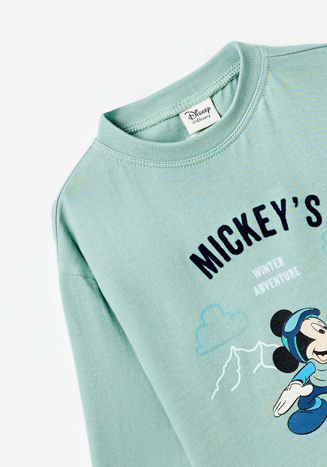 Sfera Long Sleeve Mickey Mouse Tshirt - Green 2 Shaws Department Stores