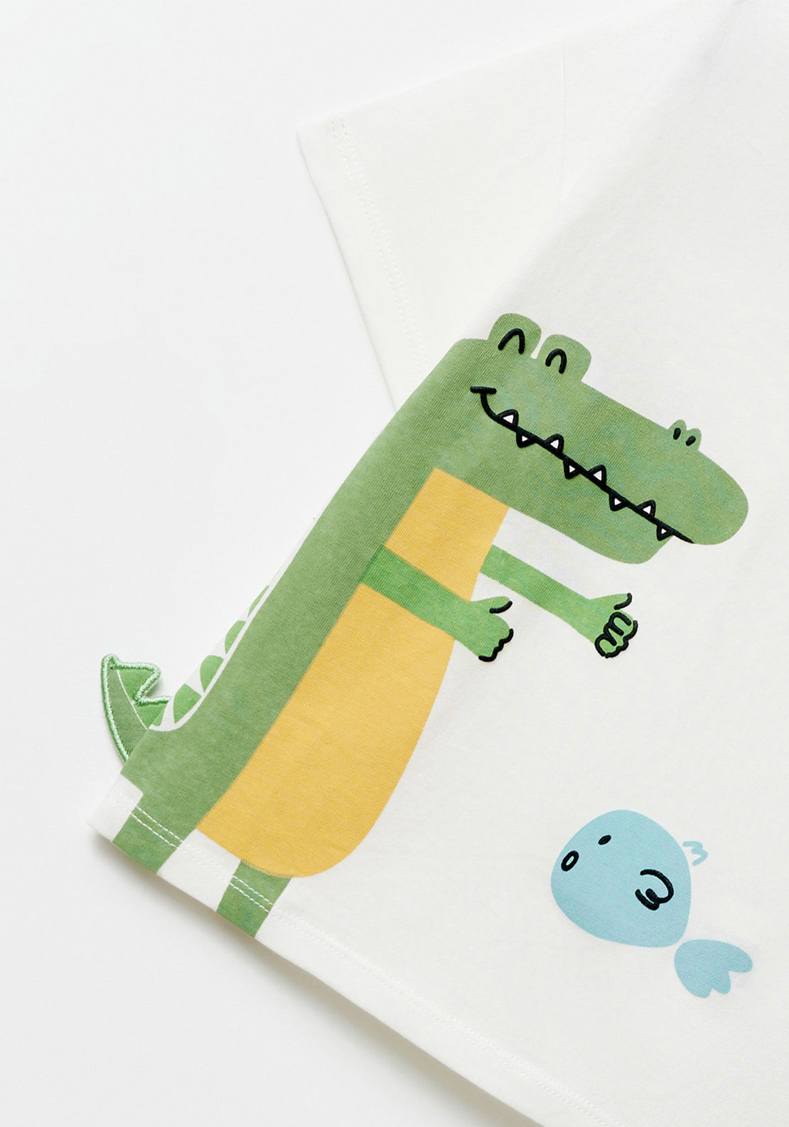 Sfera Crocodile and fish T-shirt - White 2 Shaws Department Stores