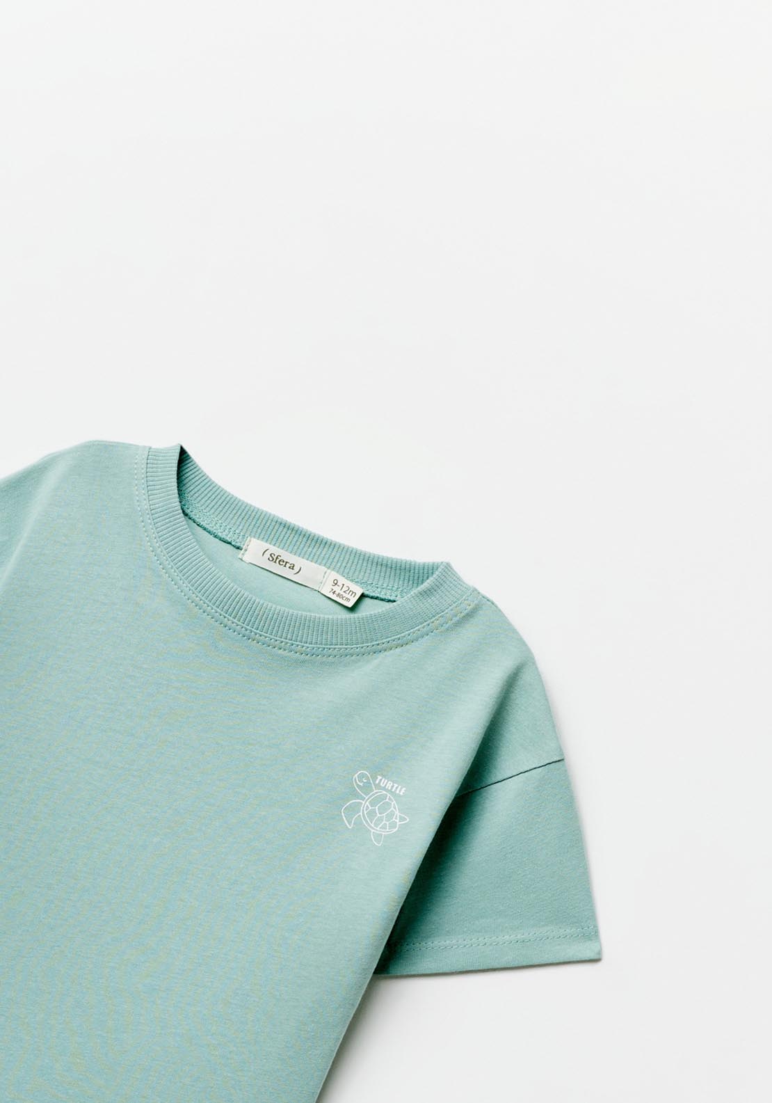 Sfera Plain Basic T-Shirt - Green 3 Shaws Department Stores