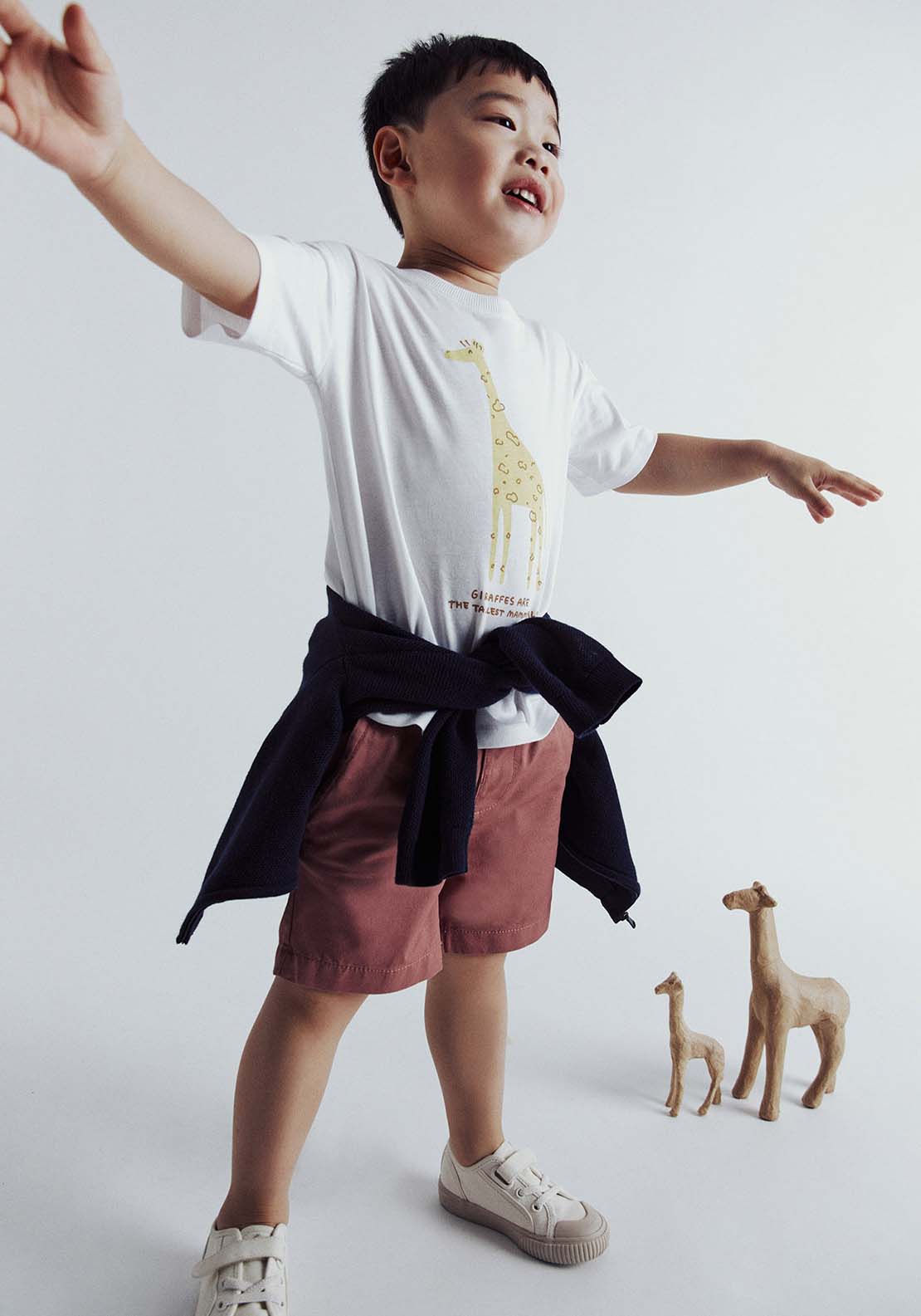 Giraffe Print T-Shirt - White