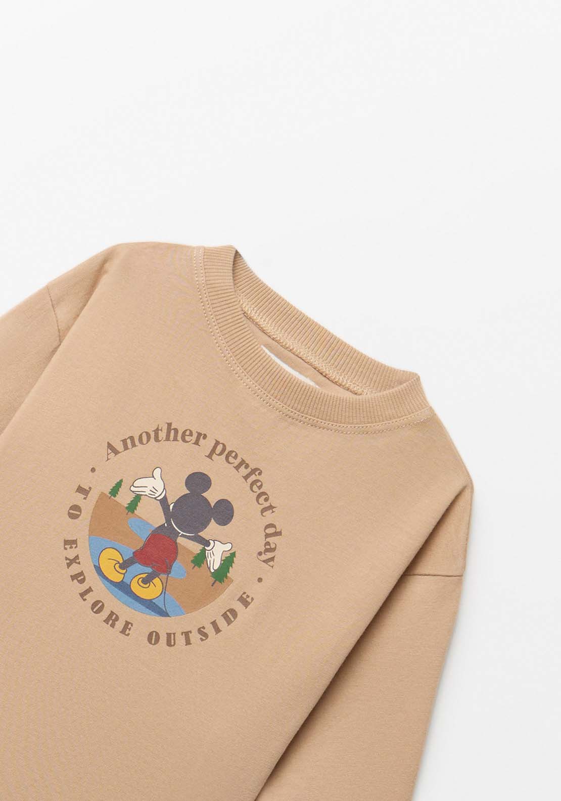 Mickey Mouse Long Sleeve T-Shirt - Toasty Beige