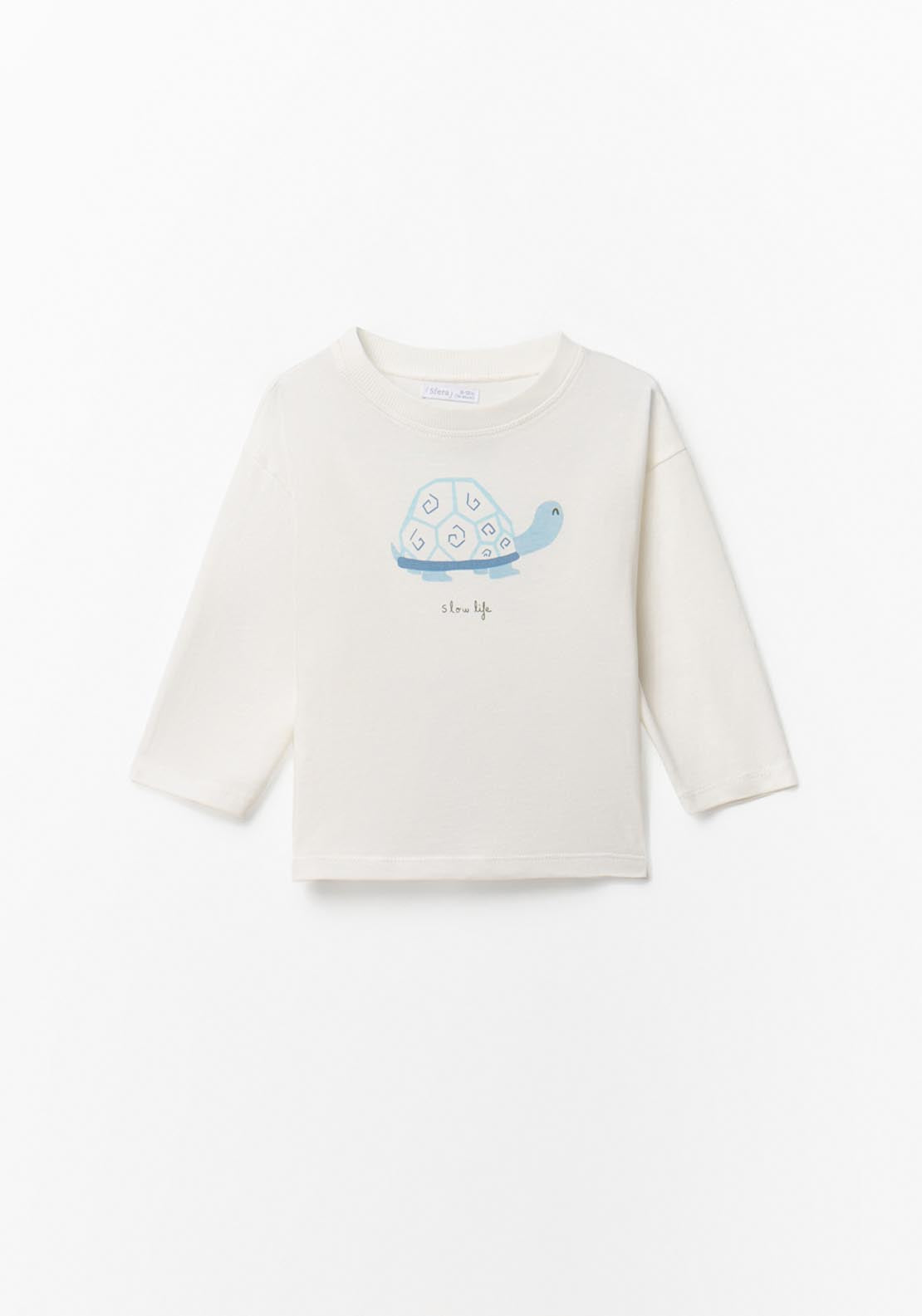 Turtle Print T-shirt - White