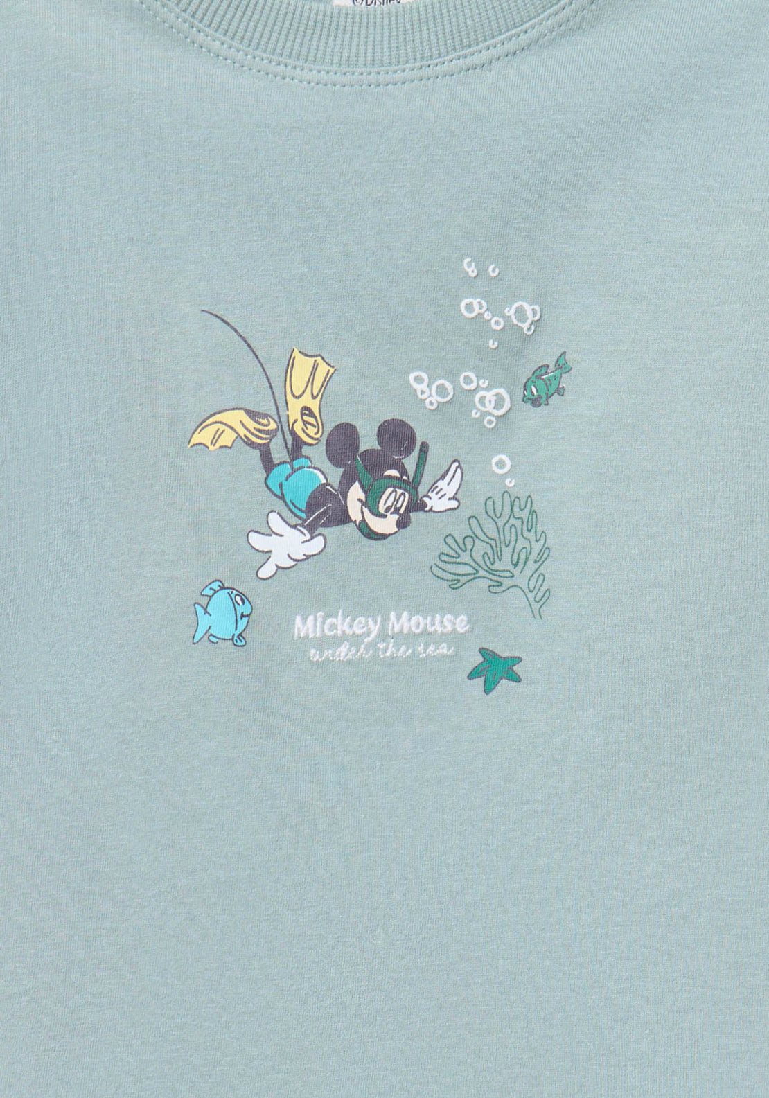 Snorkelling Mickey Mouse T-Shirt - Green