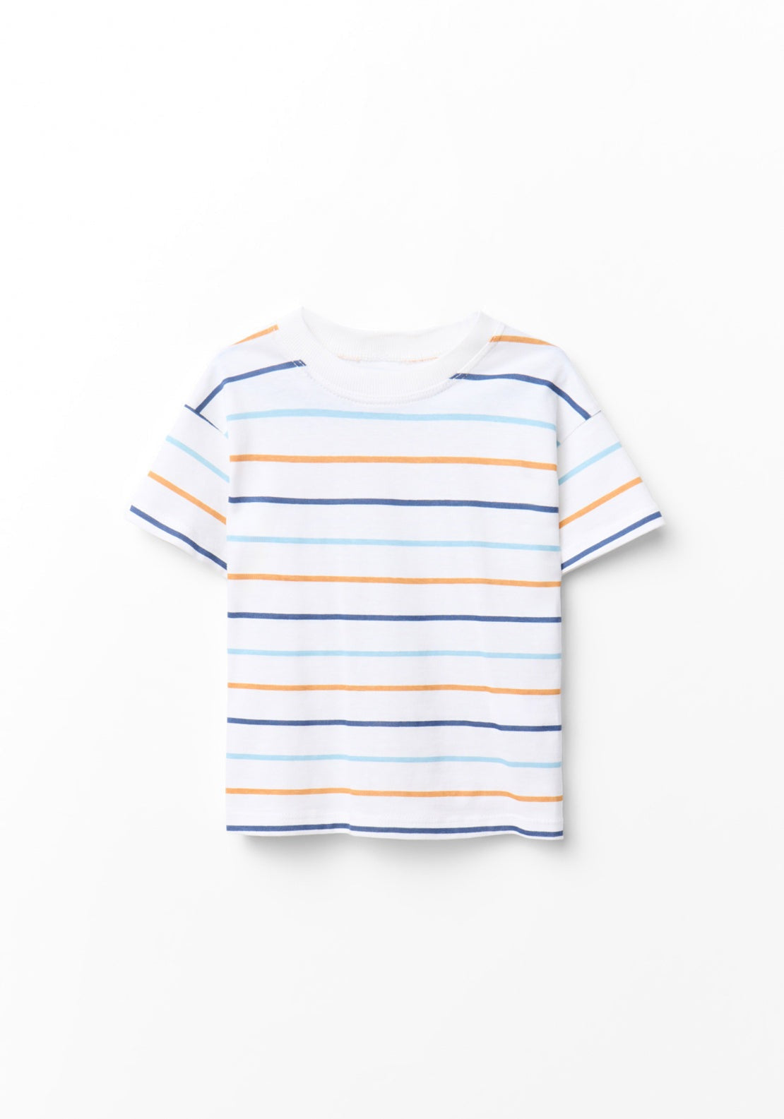 Tricolour Striped T-Shirt - Orange