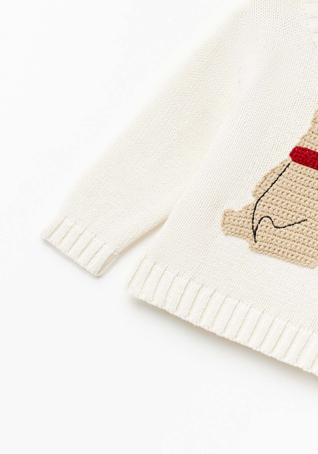 Sfera Long Sleeve Bear Sweatshirt - White 3 Shaws Department Stores