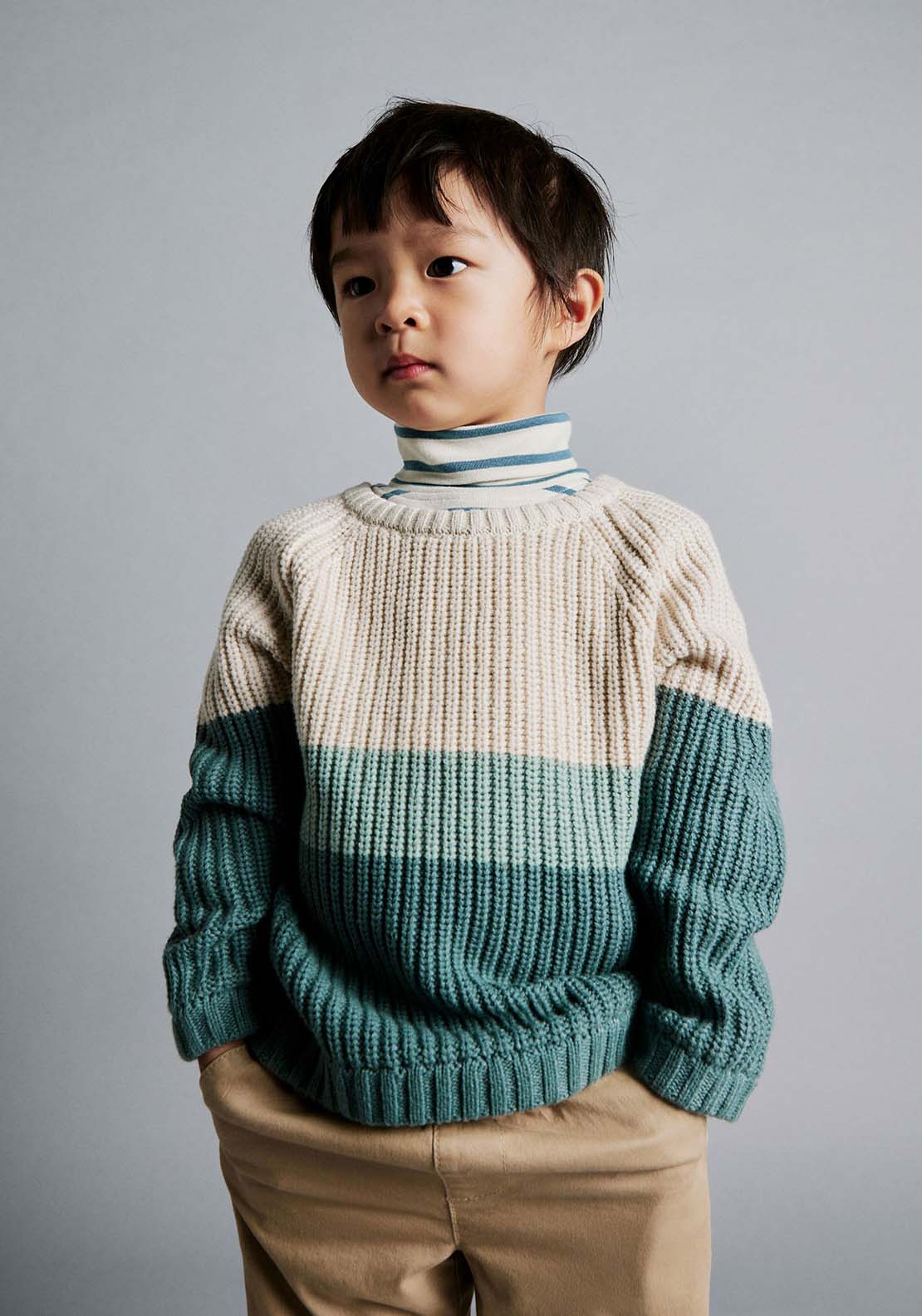 Sfera Long Sleeve Plain Knitted Sweatshirt - White 1 Shaws Department Stores