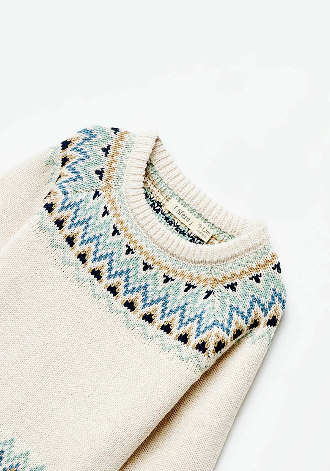 Sfera Long Sleeve Knit Jumper - White 2 Shaws Department Stores
