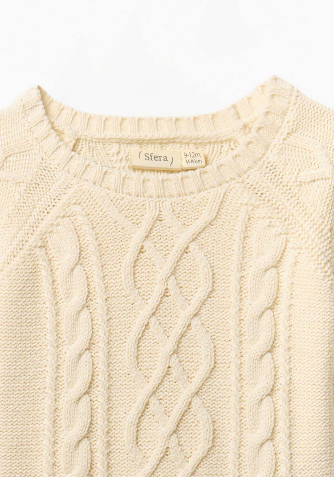 Cable Knit Sweater - Cream