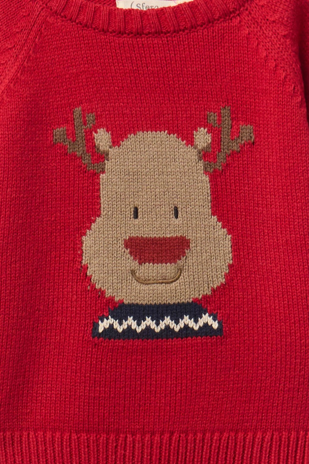Sfera Reindeer Christmas Sweater - Red 2 Shaws Department Stores