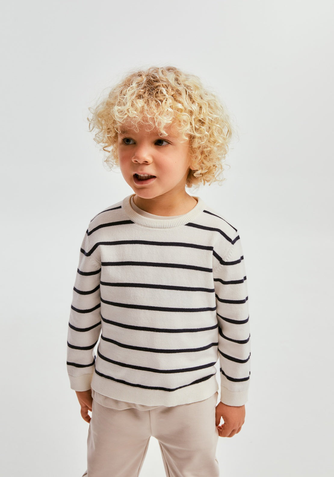 Basic Stripe Pullover - Blue