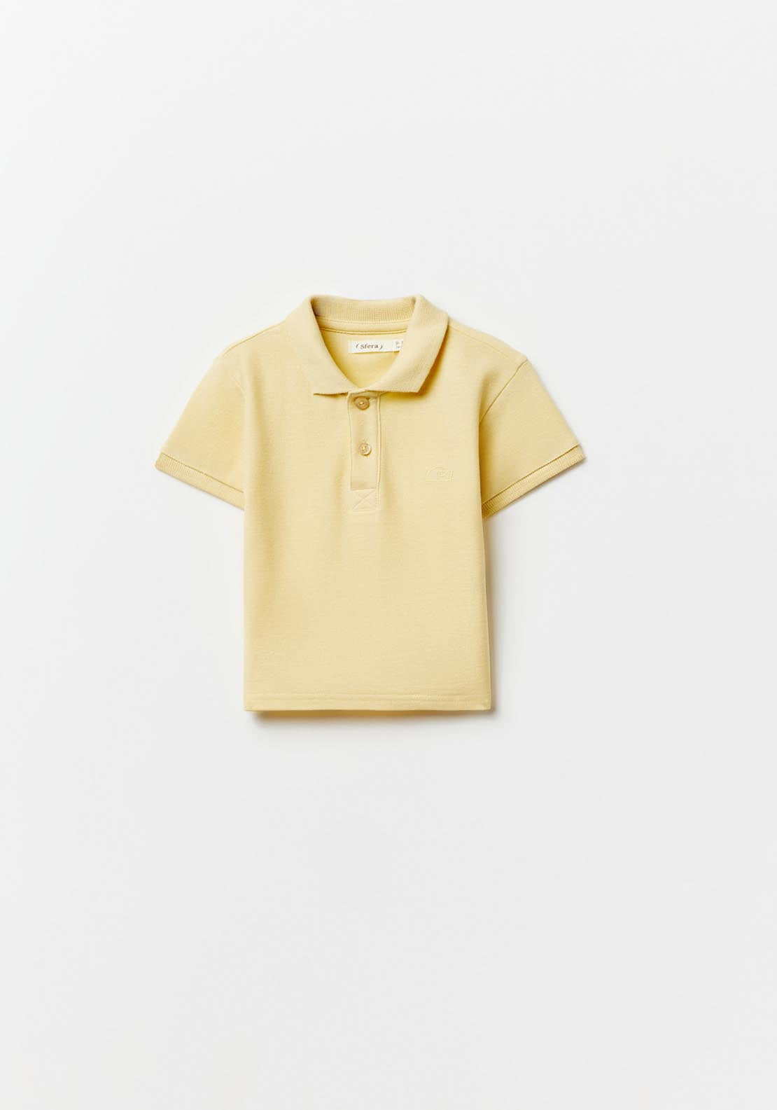 Sfera Plain Short-Sleeved Polo Shirt - Yellow 3 Shaws Department Stores