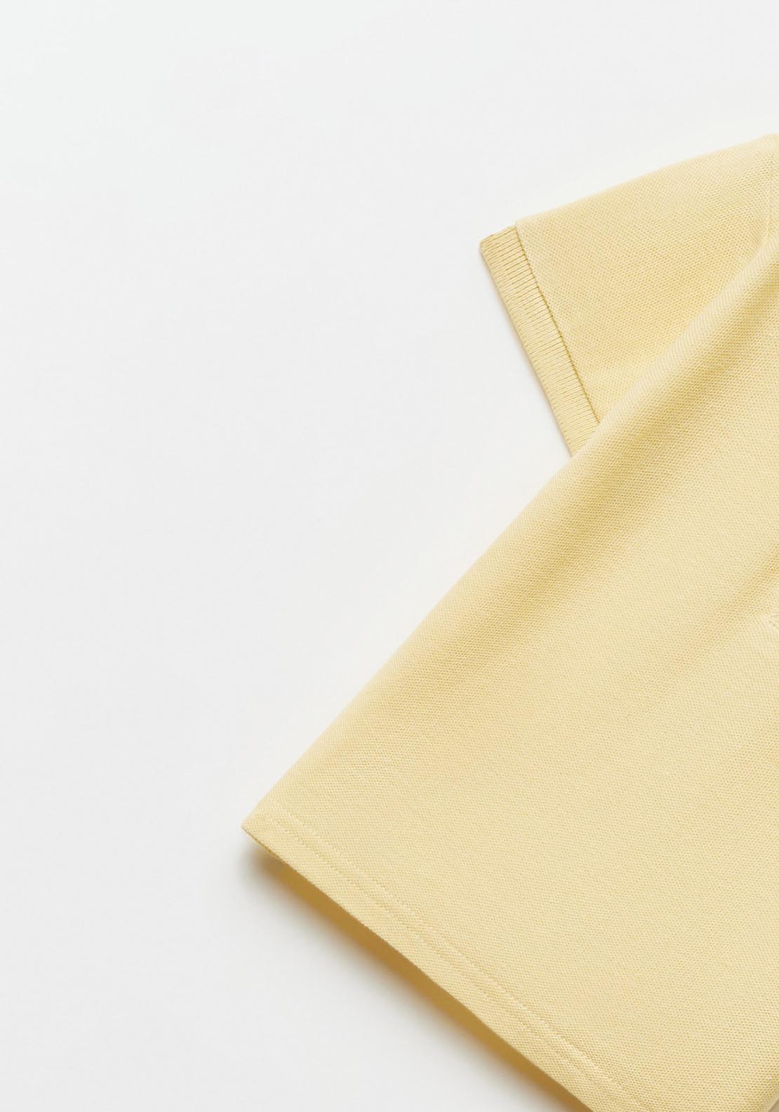 Sfera Plain Short-Sleeved Polo Shirt - Yellow 4 Shaws Department Stores