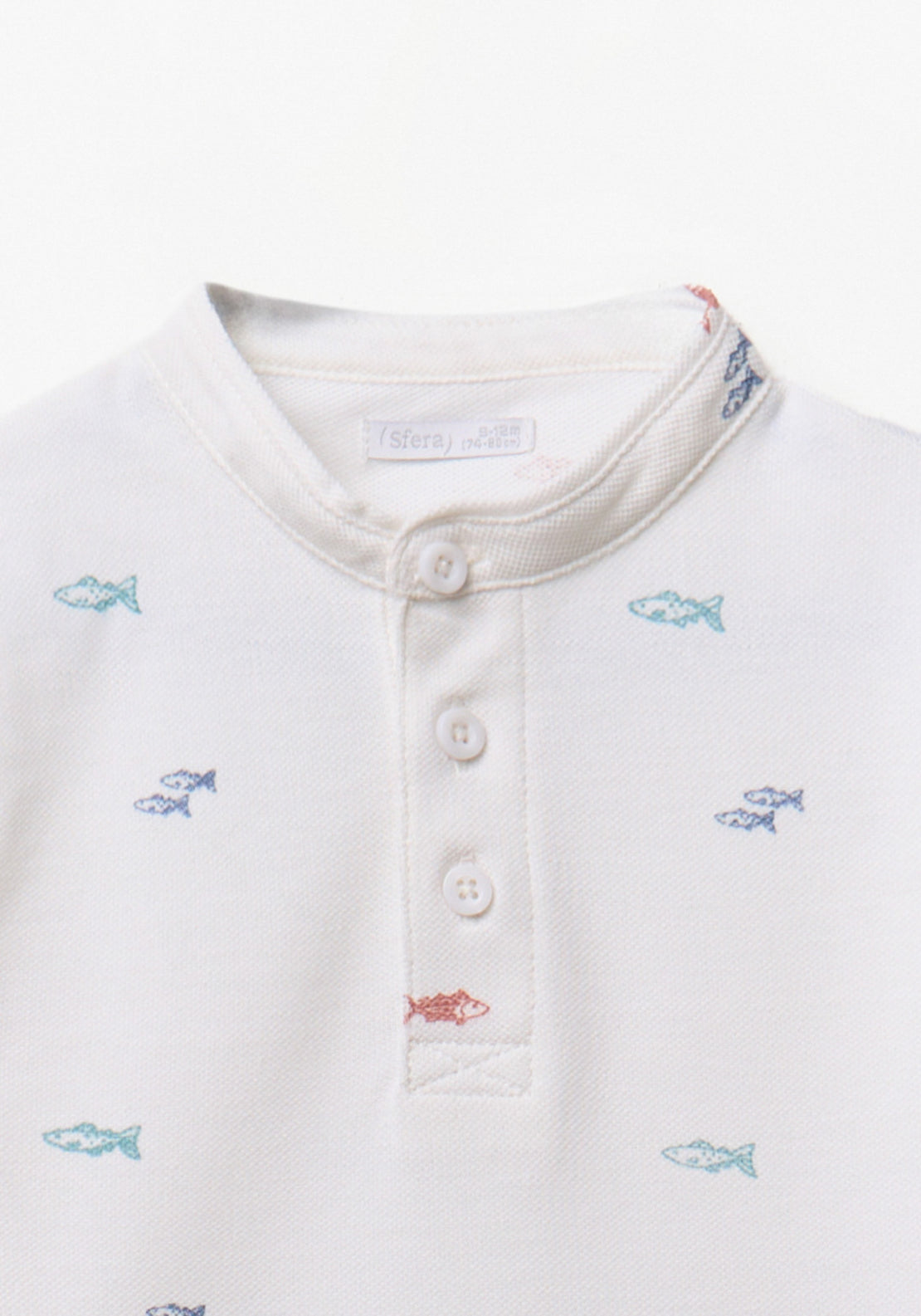 Printed Polo Shirt - White