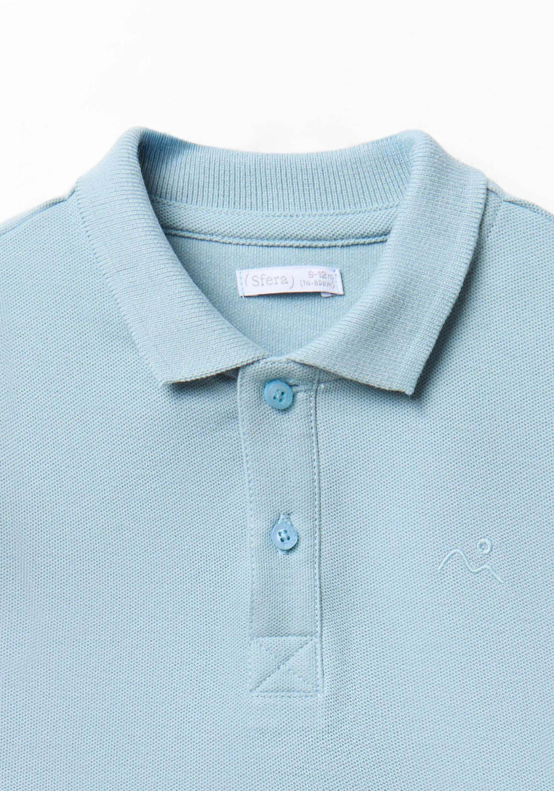 Solid Colour Polo Shirt - Blue