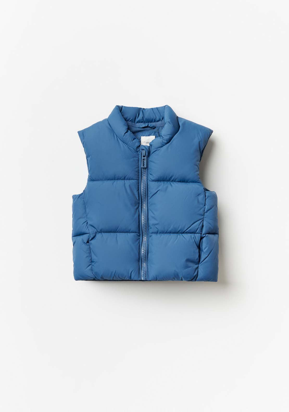 Baby Boy Plain Gilet Med Blue Blue – Shaws