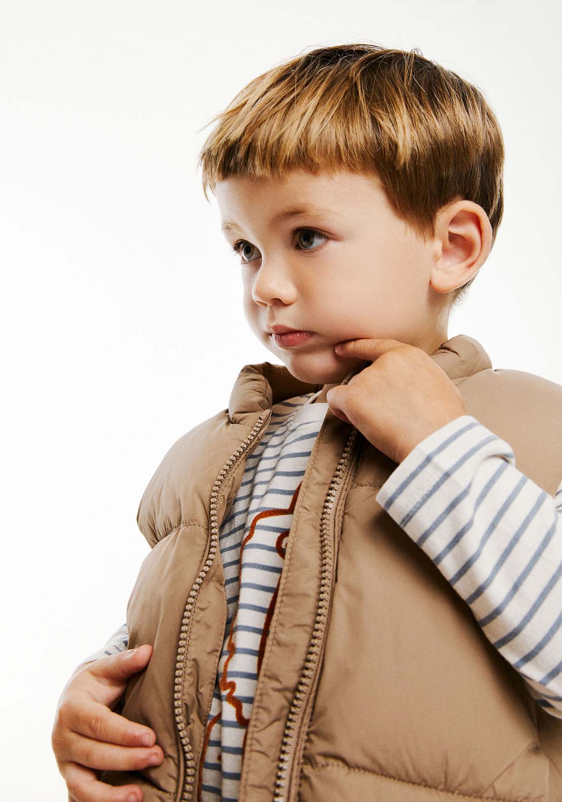 Sfera Baby Boy Plain Gilet - Brown 2 Shaws Department Stores