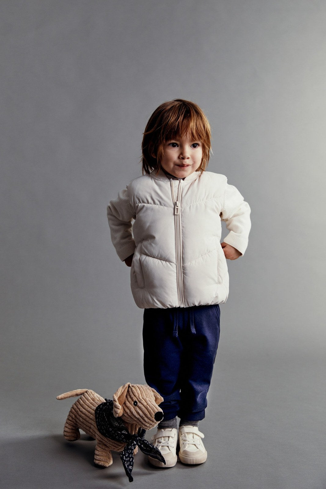 Sfera Plain gilet - Ecru 5 Shaws Department Stores