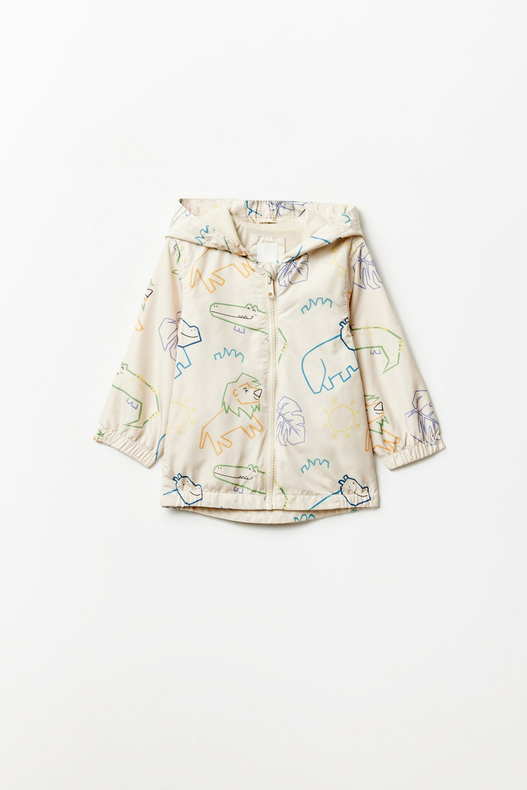 Sfera Printed anorak with hood - White 4 Shaws Department Stores