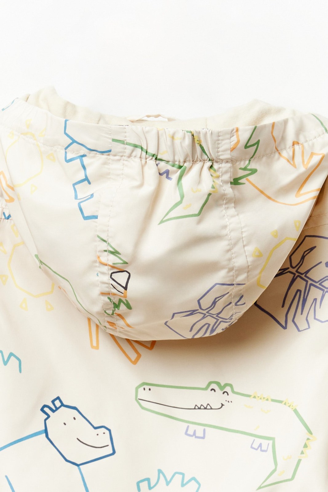 Sfera Printed anorak with hood - White 7 Shaws Department Stores