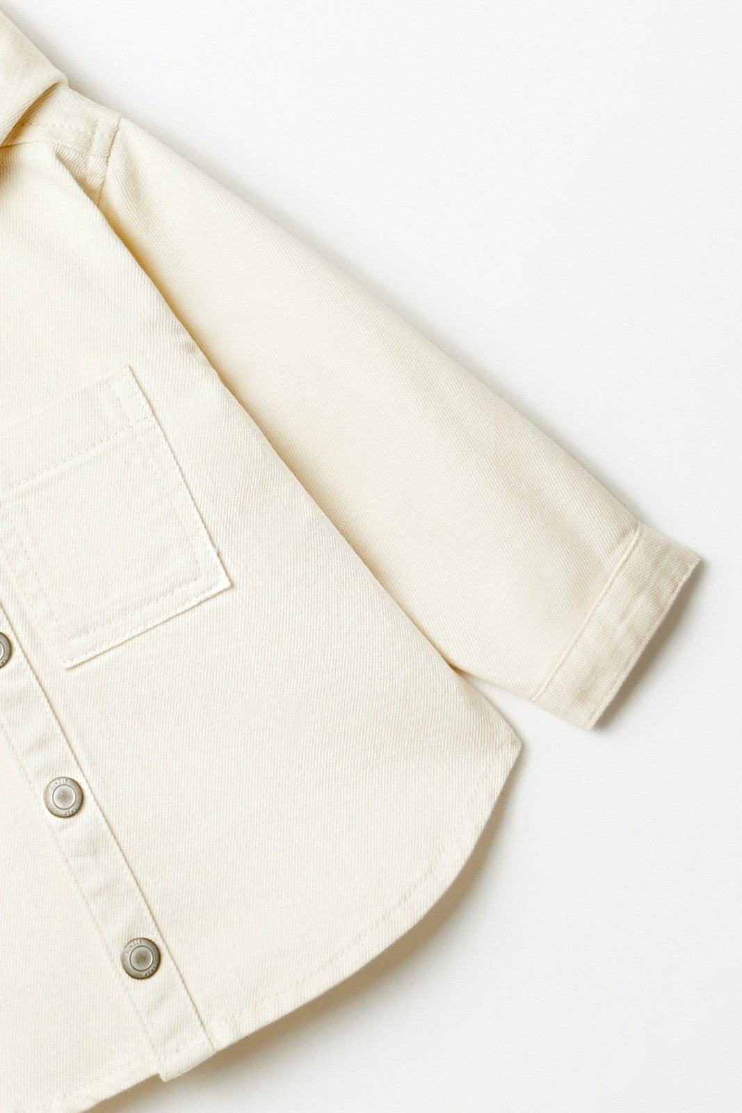 Sfera Hooded twill overshirt - Ecru 4 Shaws Department Stores