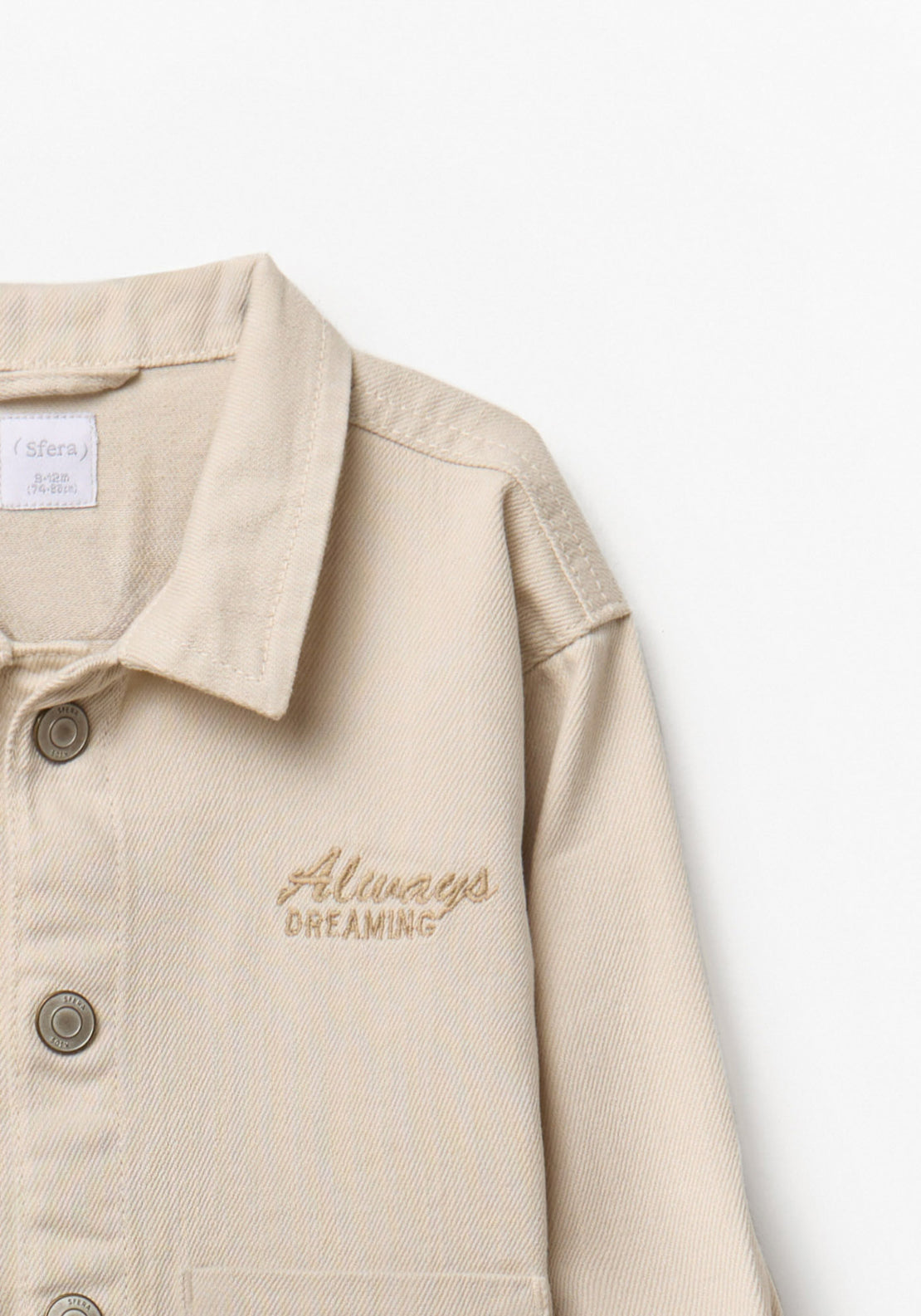Cotton Twill Overshirt - Cream