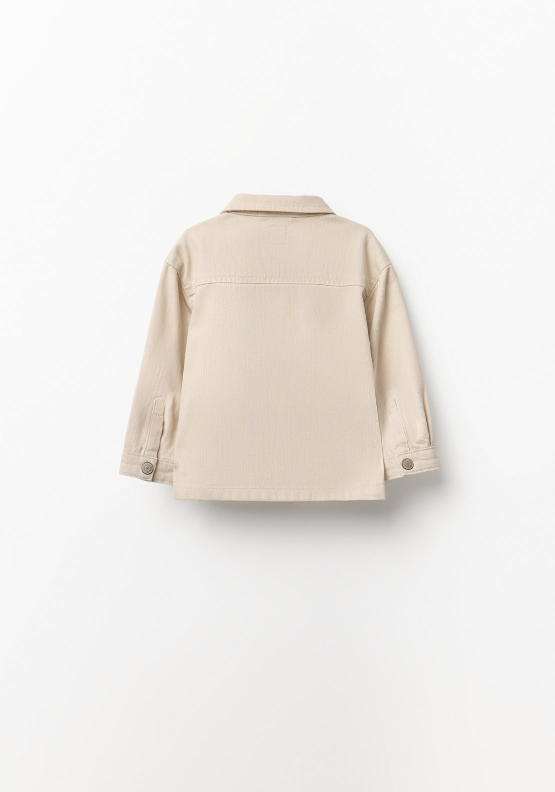 Cotton Twill Overshirt - Cream