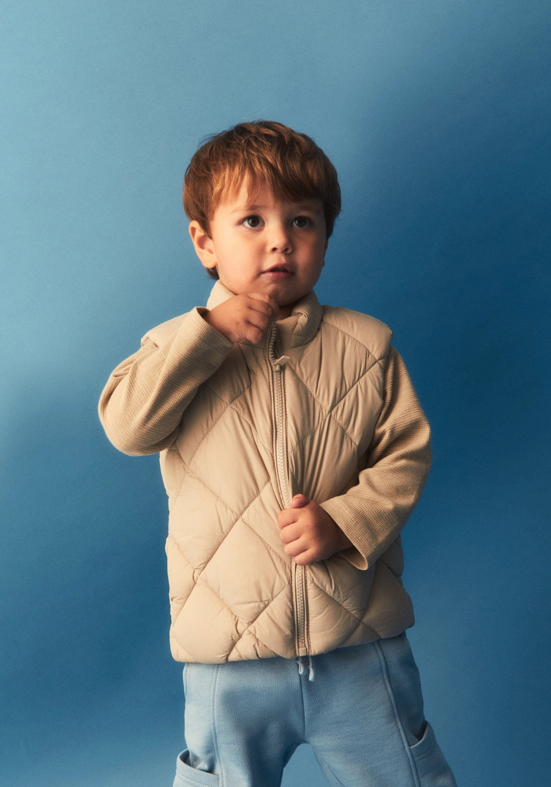 Diamond Quilted Puffer Gilet - Toasty Beige