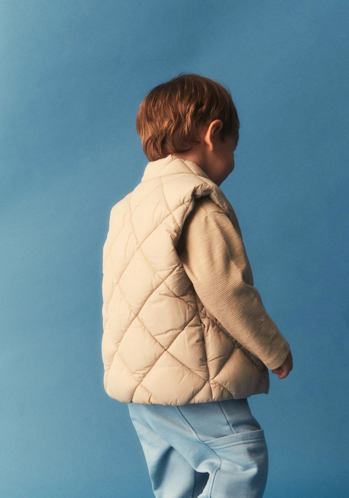 Diamond Quilted Puffer Gilet - Toasty Beige