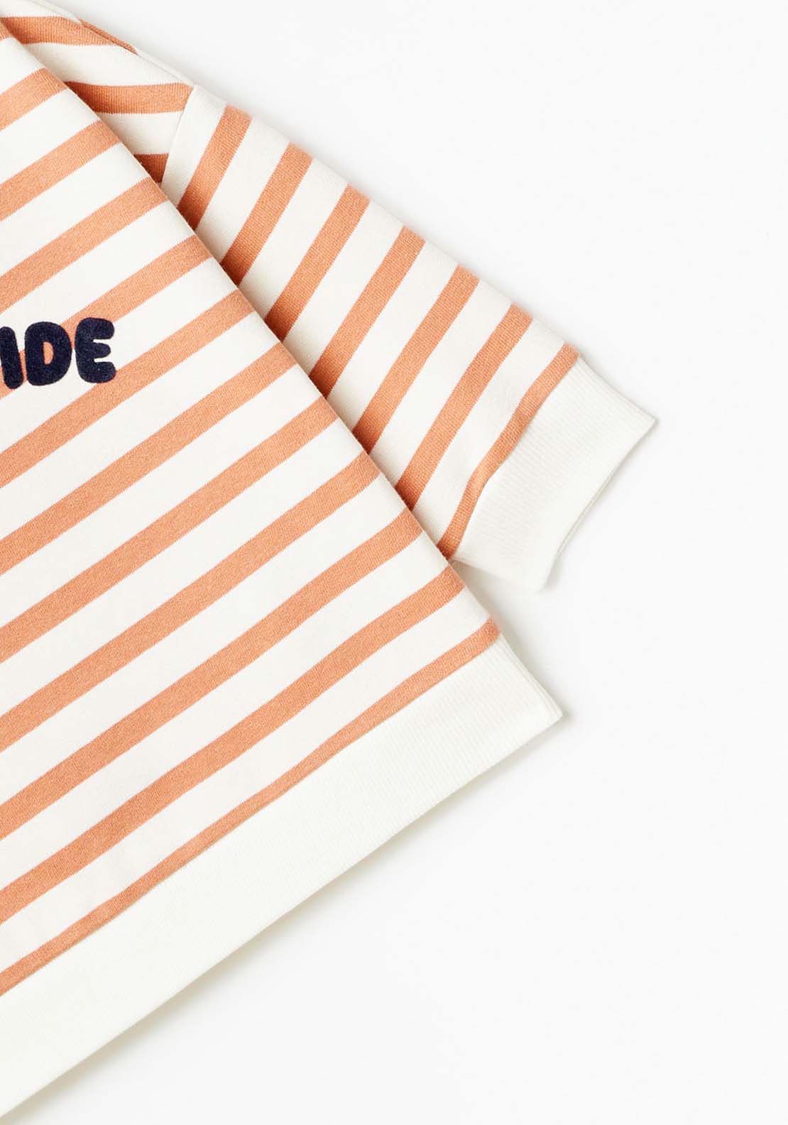 Sfera Baby Boy Striped Sweatshirt - Orange 3 Shaws Department Stores