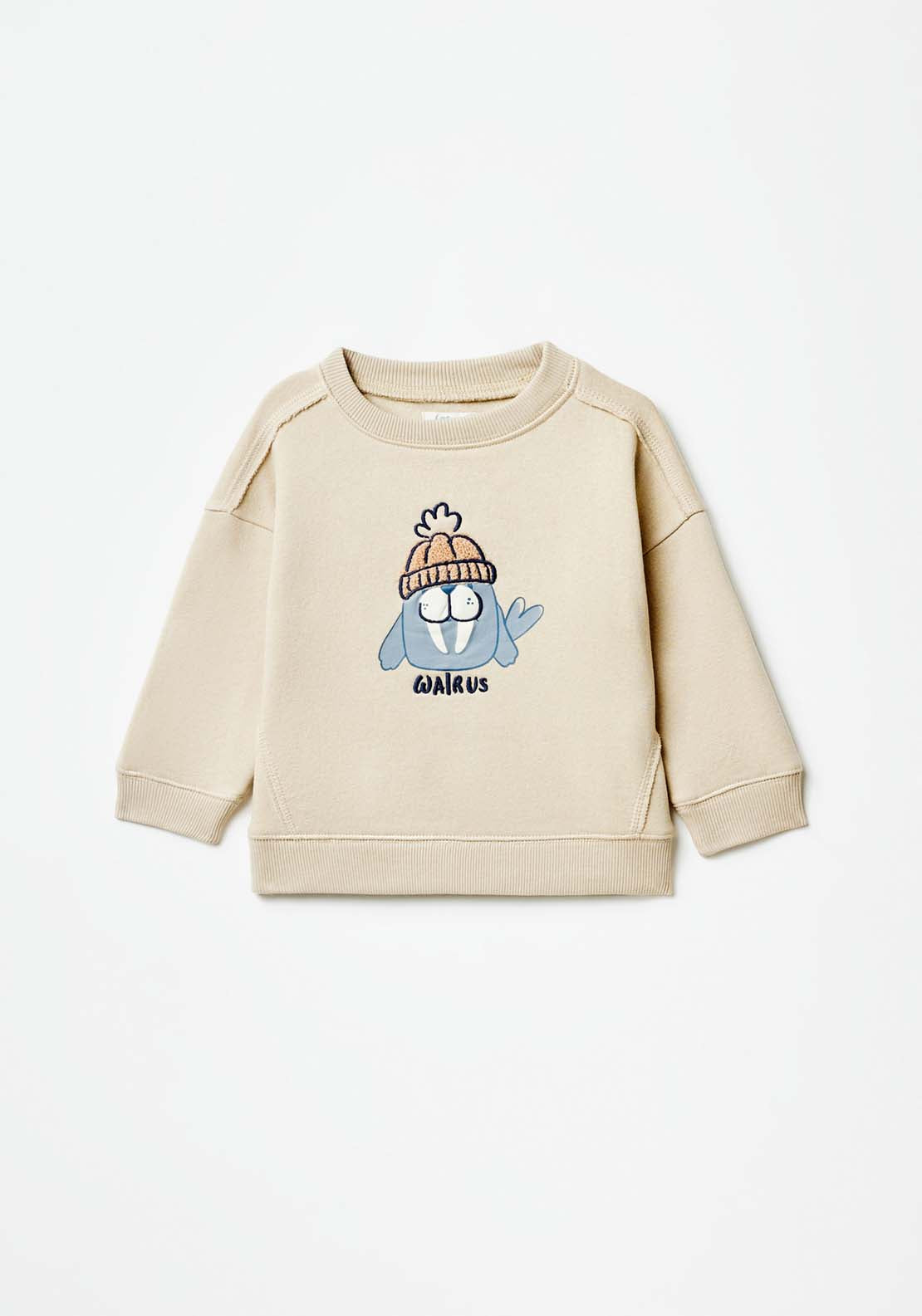 Sfera Long Sleeve Seal Jumper - Beige 3 Shaws Department Stores