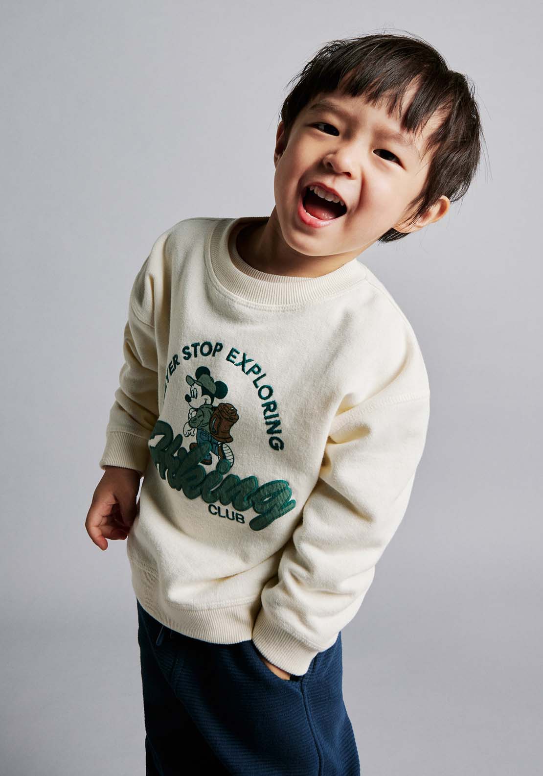 Sfera Long Sleeve Mickey Hiking Jumper - White 4 Shaws Department Stores