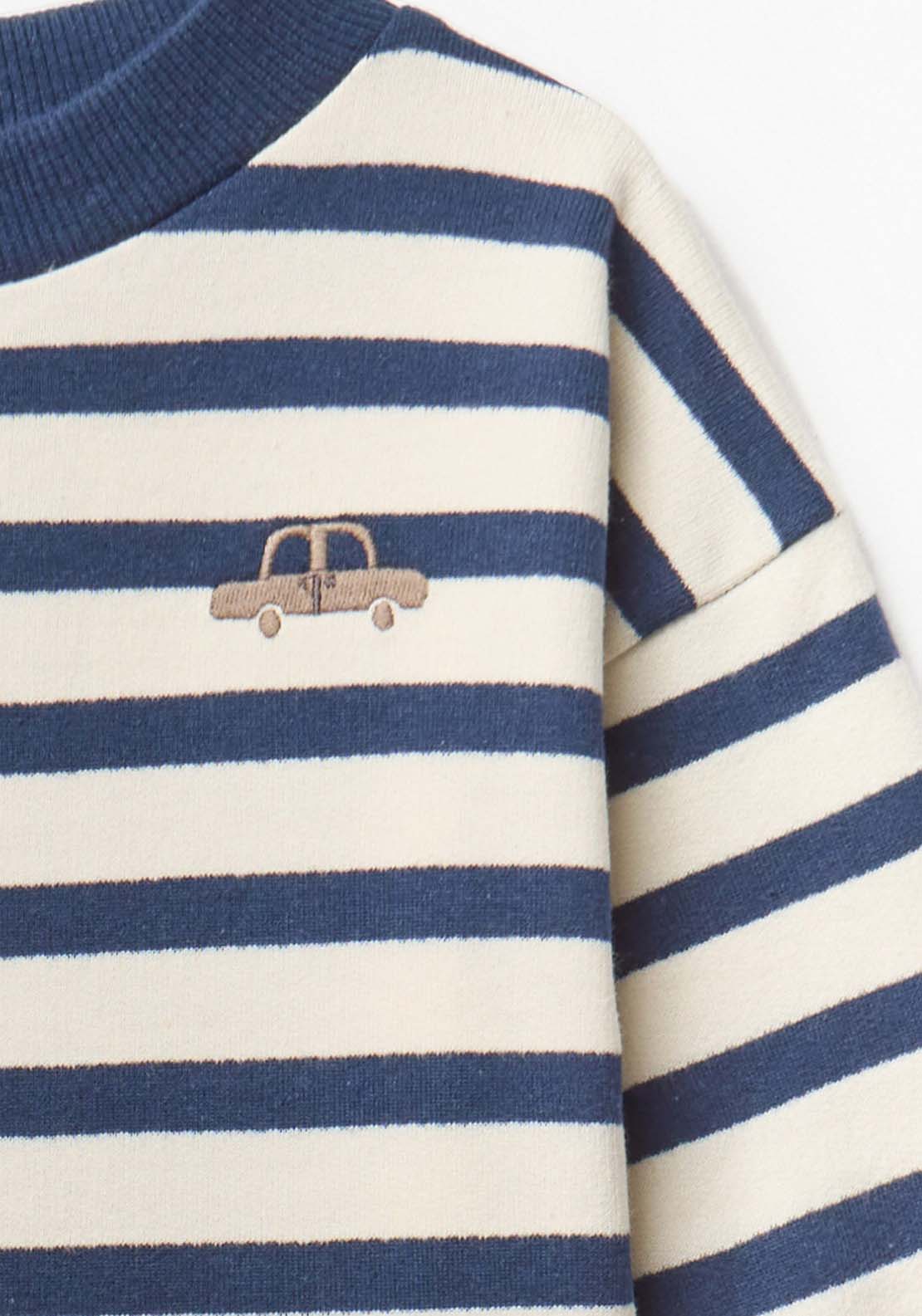 Striped Sweatshirt - Blue