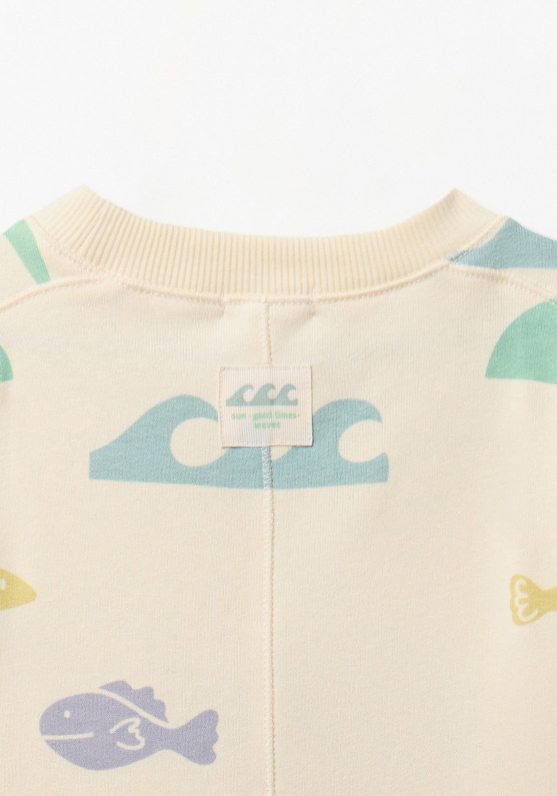 Fish Print Sweatshirt - White