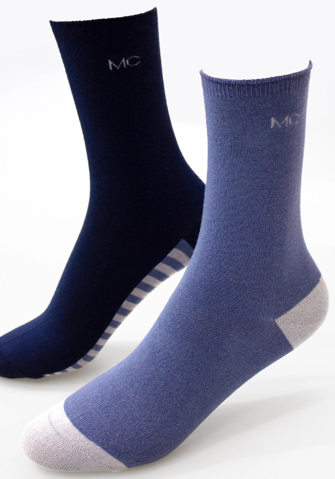 Marie Claire Bamboo Socks 2 Pair Pack - Navy Mix 2 Shaws Department Stores
