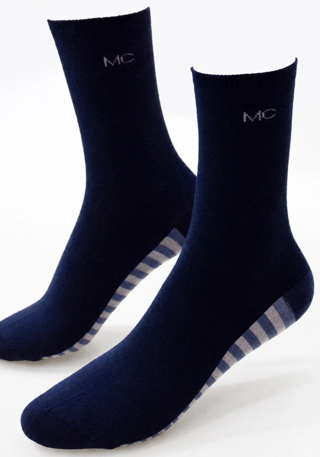 Marie Claire Bamboo Socks 2 Pair Pack - Navy Mix 3 Shaws Department Stores