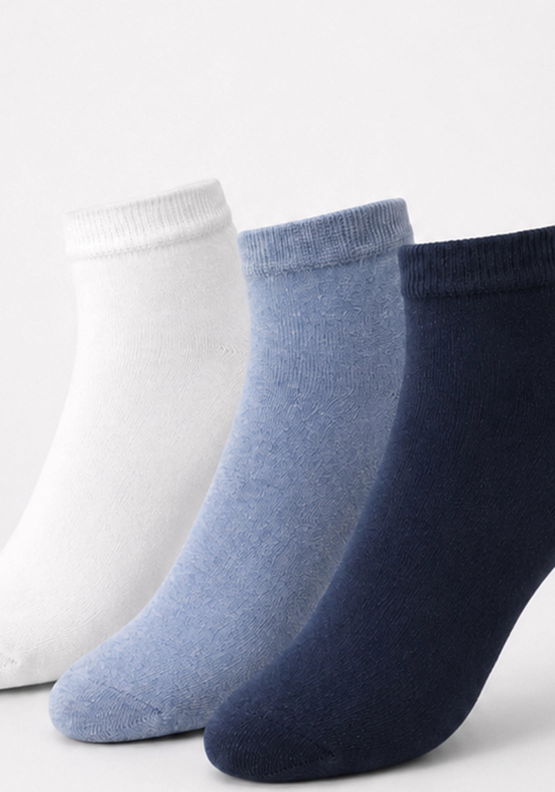 Marie Claire Cotton Ankle High Socks 3 Pair Pack - Navy Mix 2 Shaws Department Stores