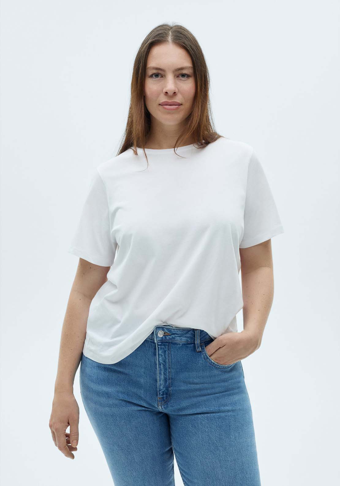 Mango High-waist balloon jeans - Open Blue 5 Shaws Department Stores